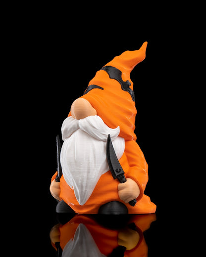 Halloween Gnome Figurines – 3 Styles Spooky Gnome Statues | Pumpkin, Witch & Bat Gnome Set | 3D Printed Halloween Decor (4 Inches)