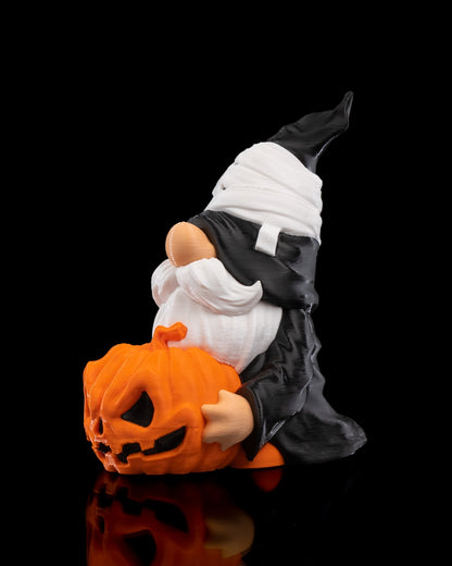 Halloween Gnome Figurines – 3 Styles Spooky Gnome Statues | Pumpkin, Witch & Bat Gnome Set | 3D Printed Halloween Decor (4 Inches)