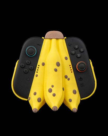 Going Bananas Dual Controller Grip – Fun Nintendo Switch Joy-Con Accessory | Comfortable Banana Design for Gaming
