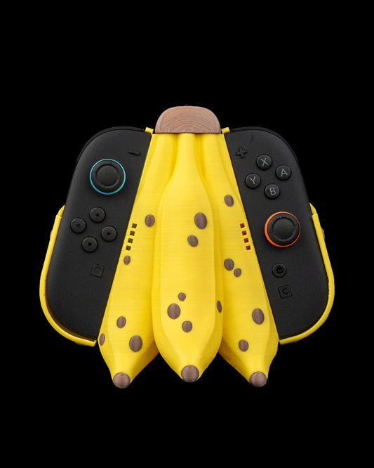 Going Bananas Dual Controller Grip – Fun Nintendo Switch Joy-Con Accessory | Comfortable Banana Design for Gaming