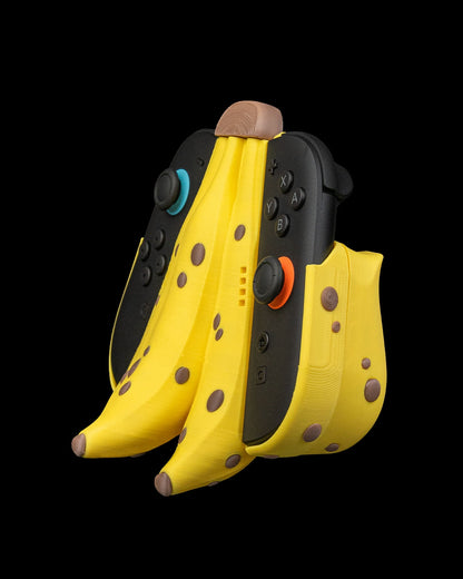 Going Bananas Dual Controller Grip – Fun Nintendo Switch Joy-Con Accessory | Comfortable Banana Design for Gaming
