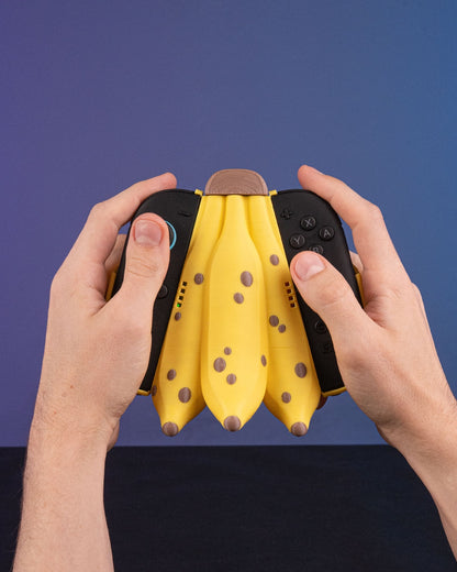Going Bananas Dual Controller Grip – Fun Nintendo Switch Joy-Con Accessory | Comfortable Banana Design for Gaming