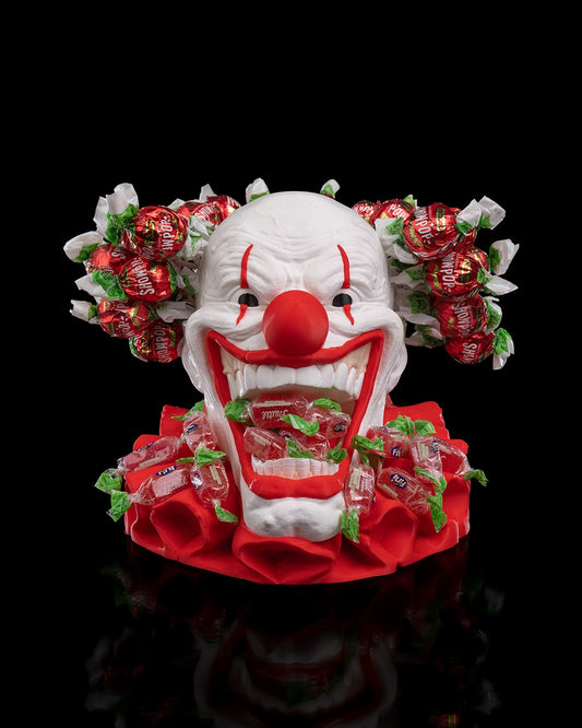 Creepy Clown Candy Holder – Scary Halloween Clown Bowl | Horror Party Table Decor | 3D Printed Circus Clown Candy Dish (7.5 Inches)