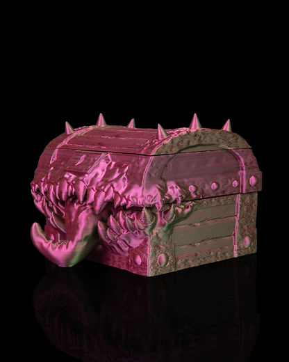 Greedy Chest Monster Treasure Card Deck Box with Fangs and Tongue