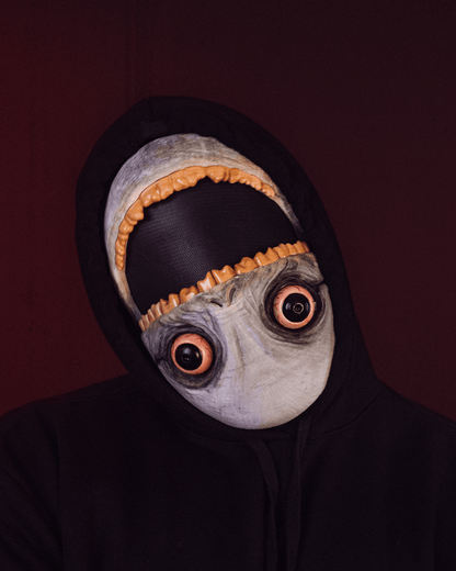 Inverted Grin Mask – Masquerade Macabre Collection | 3D Printed Creepy Face Halloween Cosplay Mask in 3 Sizes