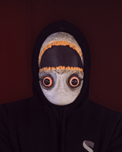 Inverted Grin Mask – Masquerade Macabre Collection | 3D Printed Creepy Face Halloween Cosplay Mask in 3 Sizes