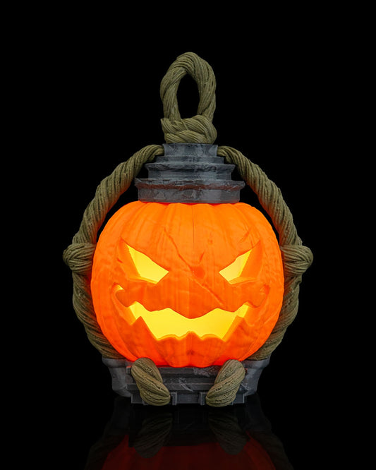 Jack O’ Glow Table Lamp – Halloween Pumpkin Lantern Décor | Spooky Jack-o’-Lantern Accent Light | 3D Printed Halloween Lamp (25 cm)