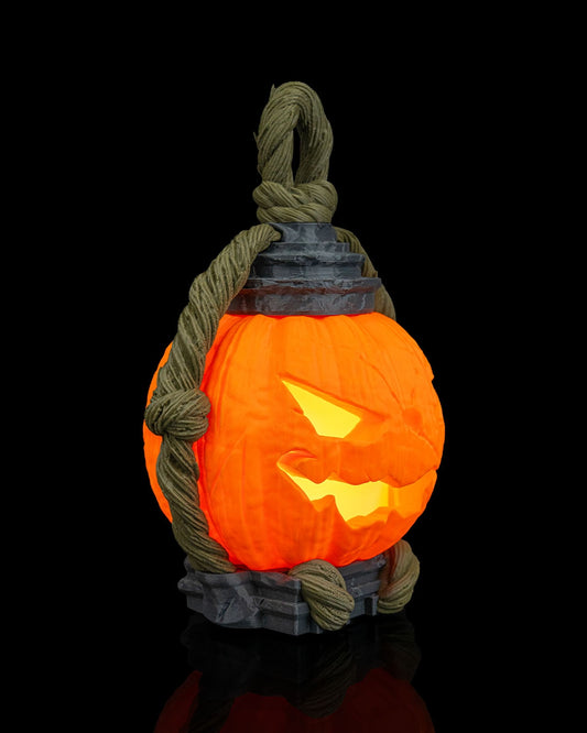 Jack O’ Glow Table Lamp – Halloween Pumpkin Lantern Décor | Spooky Jack-o’-Lantern Accent Light | 3D Printed Halloween Lamp (25 cm)