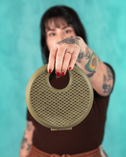 The Luna Purse – Celestial Mesh 3D Printed Crossbody Bag | Modern Circular Purse with Custom Strap Length