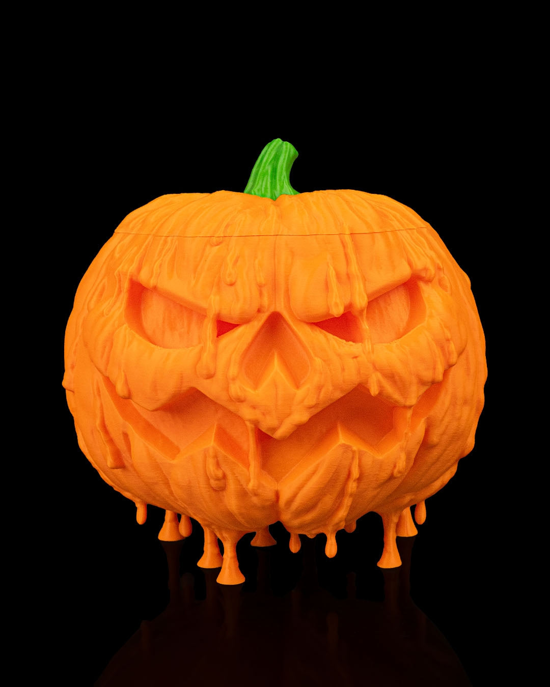 Melted Treatkeeper Pumpkin Candy Bowl – Creepy Jack-o’-Lantern Container | 3D Printed Halloween Candy Dish with Lid