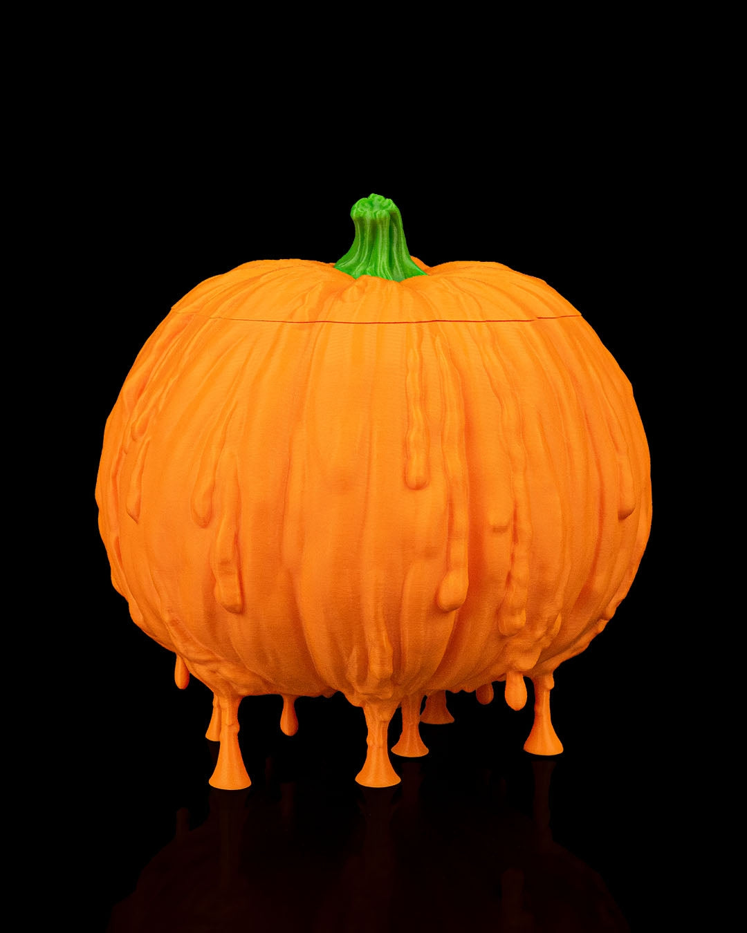 Melted Treatkeeper Pumpkin Candy Bowl – Creepy Jack-o’-Lantern Container | 3D Printed Halloween Candy Dish with Lid