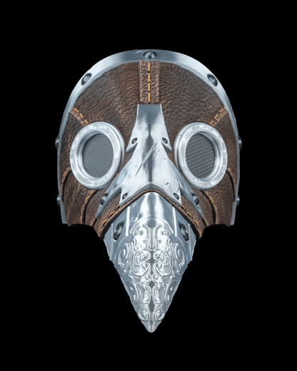 Neon Plague Mask – Masquerade Macabre Collection | 3D Printed Plague Doctor Halloween Cosplay Mask with Glow Sticks in 3 Sizes