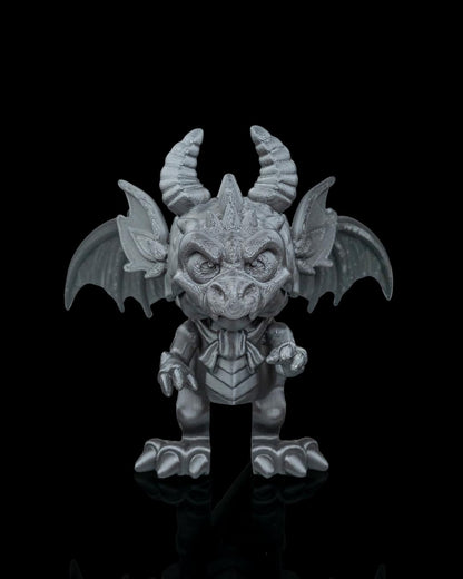 Night Fang Dragon Figurine – Dracoween Vampire Dragon Statue | Gothic Halloween Dragon Collectible | Fantasy Horror Home Décor (15cm)