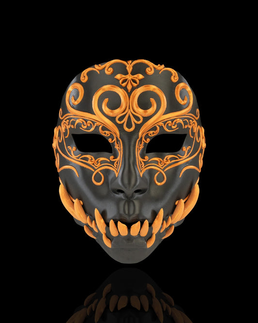 Gothic Masquerade Mask – Ornate Horror Halloween Mask | 3D Printed Costume Prop | Scary Masquerade Mask (3 Sizes)