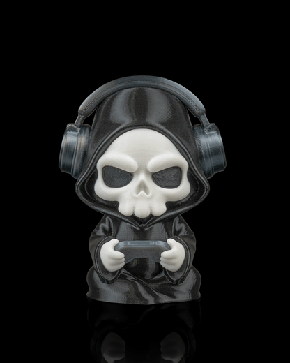 Gamer Reaper Figurine – Grim Reaper with Headphones | 3D Printed Halloween Collectible | Killer Holidays Collection