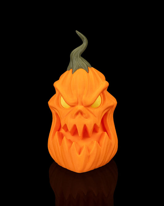 Pumpgrin Trio – Halloween Pumpkin Set of 3 | Creepy Jack-o’-Lantern Figurines | 3D Printed Spooky Pumpkin Décor