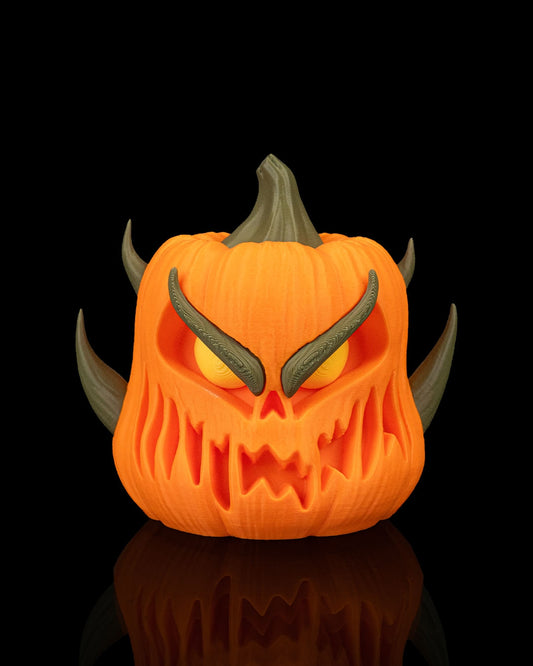 Pumpgrin Trio – Halloween Pumpkin Set of 3 | Creepy Jack-o’-Lantern Figurines | 3D Printed Spooky Pumpkin Décor