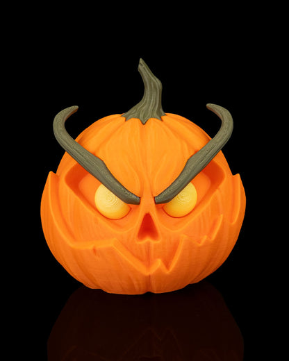 Pumpgrin Trio – Halloween Pumpkin Set of 3 | Creepy Jack-o’-Lantern Figurines | 3D Printed Spooky Pumpkin Décor