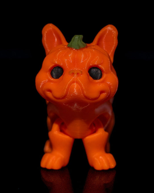 Pumpkin Pup Articulated Halloween Dog Figurine