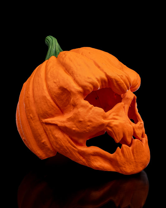 Pumpkin Head Mask – Creepy Jack O’ Lantern Halloween Mask | 3D Printed Horror Costume Prop | Scary Pumpkin Mask (3 Sizes)