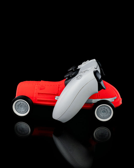 Racing Car Controller Holder – Retro Red Racer Stand for PS5, Xbox & More