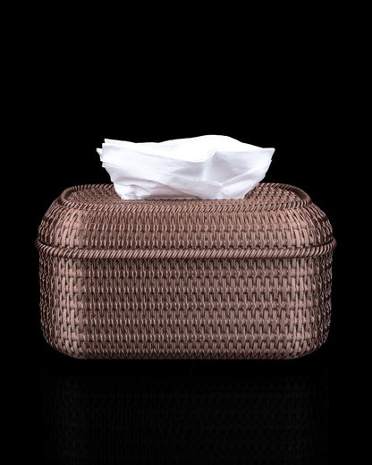 Rattan Retreat – Textured Bath Organizer Set for a Natural Touch - Fusion Layer 3D