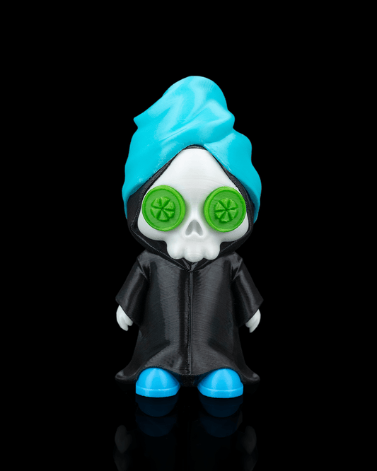 Spa Day Reaper Figurine – Grim Reaper with Towel and Cucumbers | 3D Printed Halloween Collectible | Killer Holidays Collection