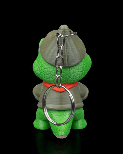 Scout-a-saurus Rex Keychain – Adventurous Dino Explorer - Fusion Layer 3D