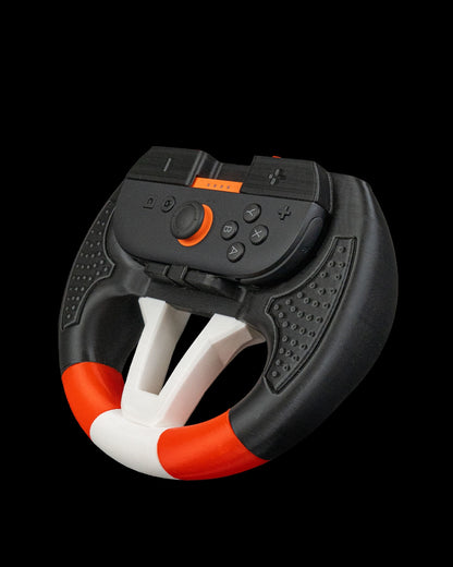 Steering Solo Controller Grip – Racing Wheel Accessory for Nintendo Switch Joy-Con | 3D Printed Gaming Grip