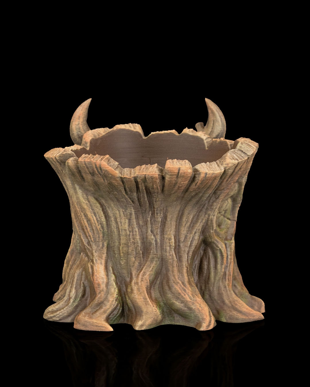 The Grove Keeper Dragon Planter – 12cm Fantasy Wooden Guardian Pot | 3D Printed Mythical Home & Garden Décor