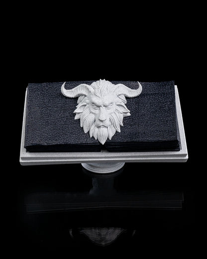Goat Head Napkin Holder – Gothic Halloween Table Decor | Spooky Occult Kitchen Accent | 3D Printed Horror Party Prop