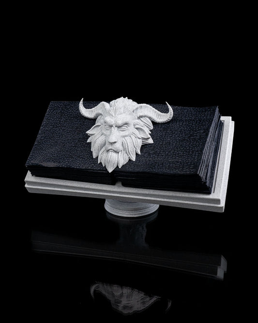 Goat Head Napkin Holder – Gothic Halloween Table Decor | Spooky Occult Kitchen Accent | 3D Printed Horror Party Prop