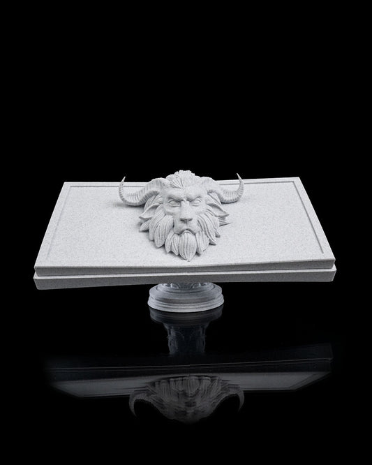 Goat Head Napkin Holder – Gothic Halloween Table Decor | Spooky Occult Kitchen Accent | 3D Printed Horror Party Prop