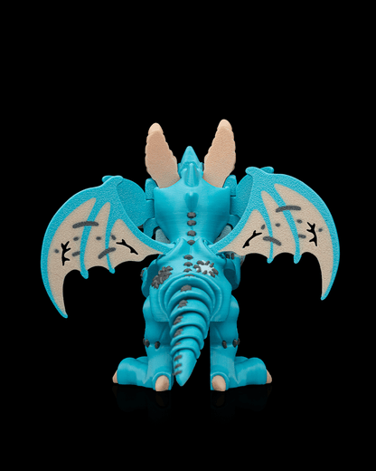 The Reassembled Dragon – Dracoween Collection | 3D Printed Frankenstein Dragon Figurine | Gothic Halloween Fantasy Collectible