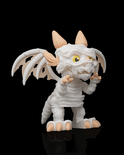 The Wrapped – Halloween Mummy Dragon Figurine | Dracoween Collection Spooky Cute 3D Printed Collectible