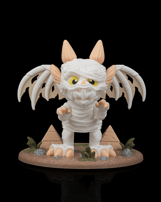 The Wrapped – Halloween Mummy Dragon Figurine | Dracoween Collection Spooky Cute 3D Printed Collectible