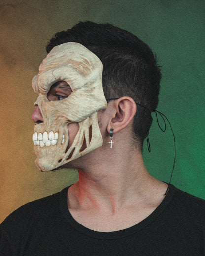 Vile Skull Halloween Mask – Creepy Skeleton Face Mask | 3D Printed Horror Cosplay Prop | Scary Skull Costume (3 Sizes)