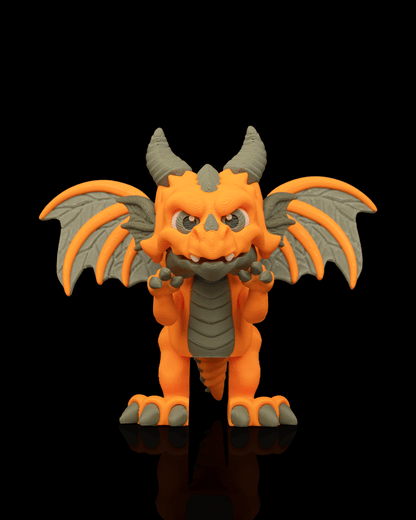 Warden of the Patch – Halloween Pumpkin Dragon Figurine | 3D Printed Dracoween Collectible