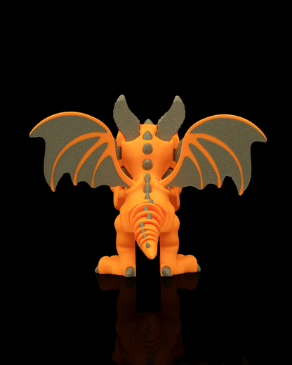 Warden of the Patch – Halloween Pumpkin Dragon Figurine | 3D Printed Dracoween Collectible