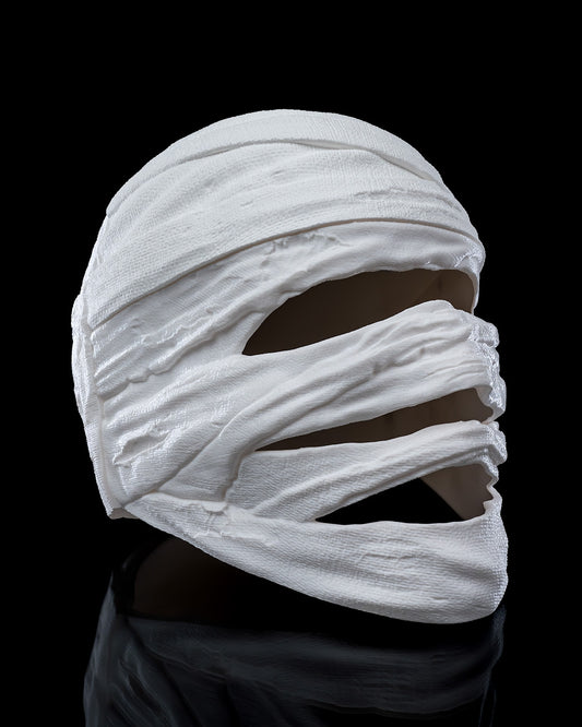 Wrap Head Halloween Mask – 3D Printed Mummy Costume Mask with Magnetic Closure | Cosplay Prop in 3 Sizes