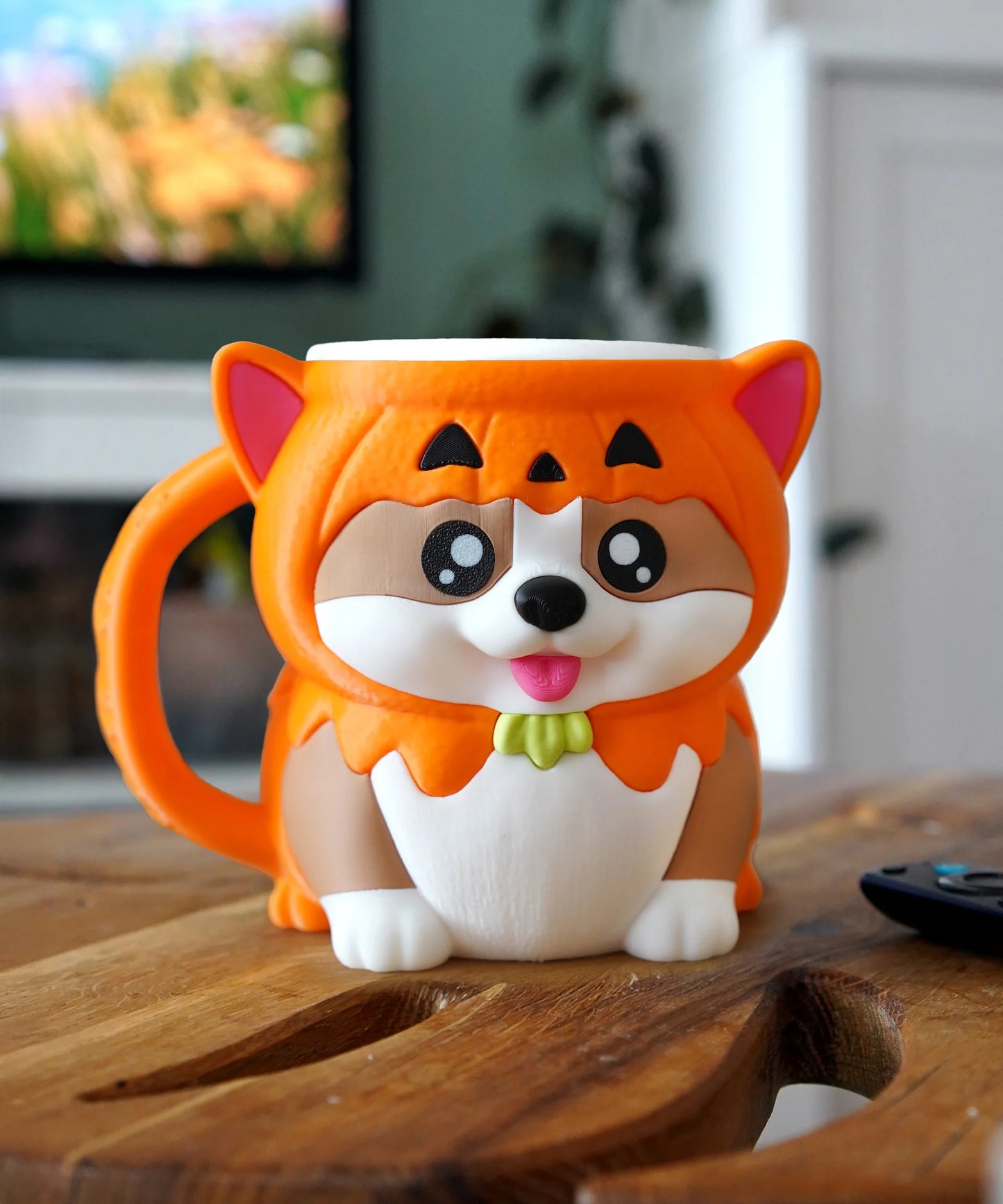 Corgi Ice Cream Pint Holder – 3D Printed Cozy with Spoon & Snack Slots | Kevin the Corgi | Left or Right Handle