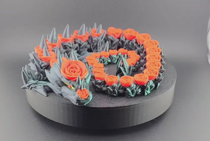 Enchanted Rose Dragon Articulated 3D Printed Poseable Dragon