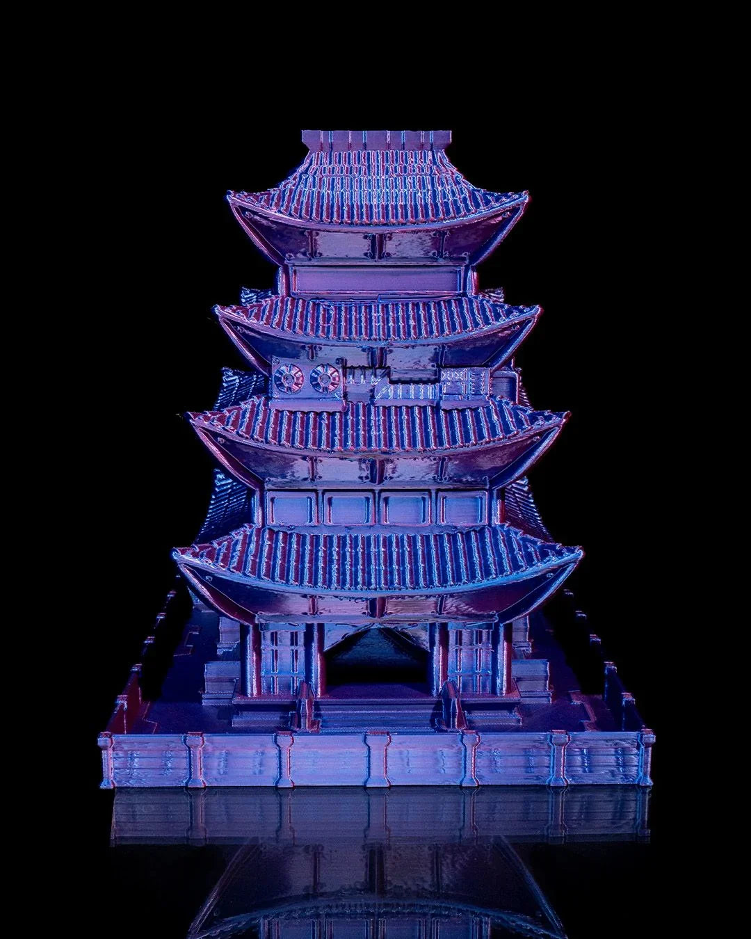 Dystopian Asia Dice Tower - Fusion Layer 3D