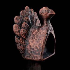 Turkey Napkin Ring Holder – 3D Printed Thanksgiving Table Decor | Rustic Turkey Design for Fall Dining | Fusion Layer 3D Holiday Accent | Set of 4