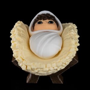 Baby Jesus Keychain and Mini Nativity Scene – 3D Printed Christmas Ornament