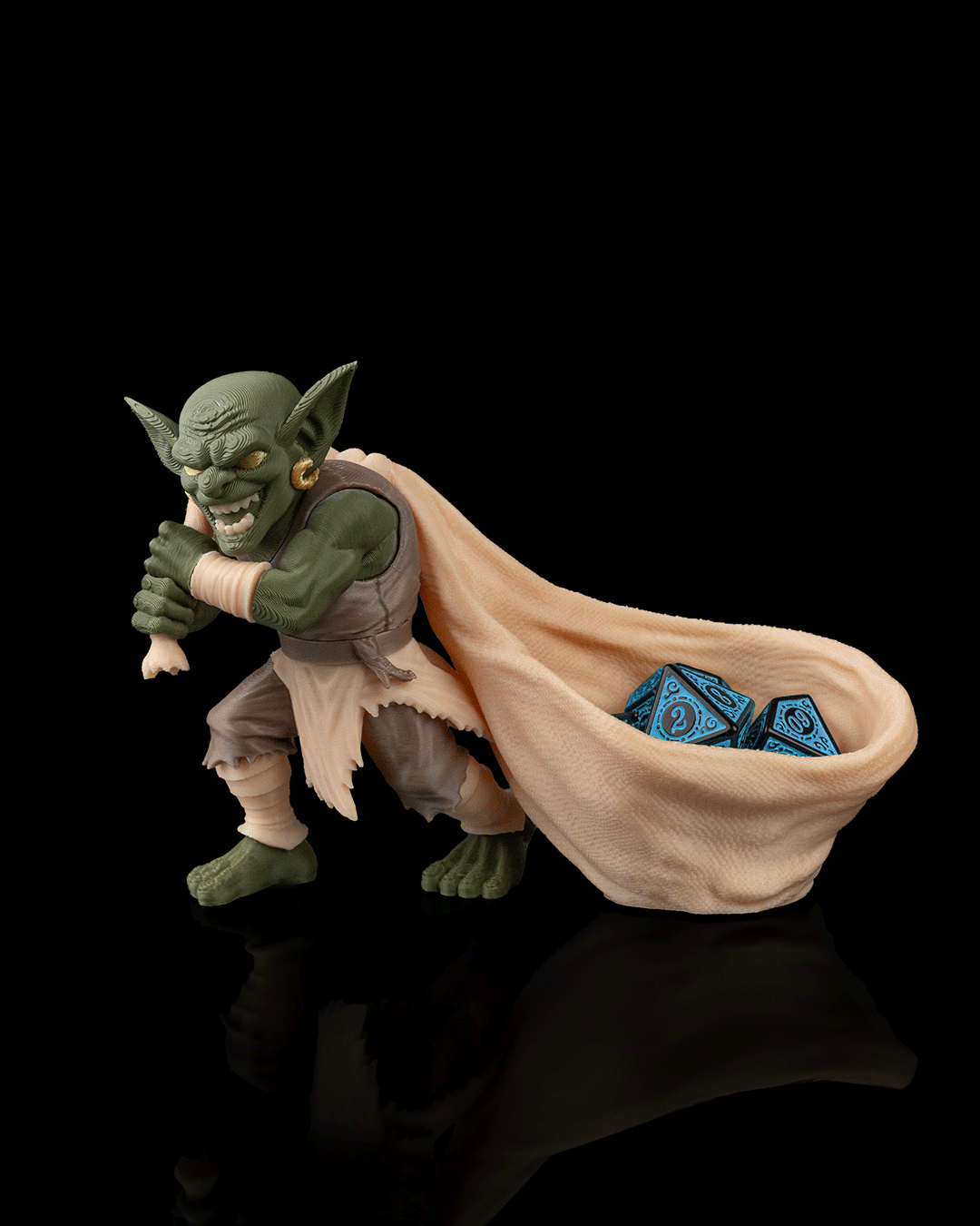 goblin dice holder – 3d printed rpg dice storage figurine | fantasy dice keeper for dungeons & dragons, pathfinder & ttrpgs