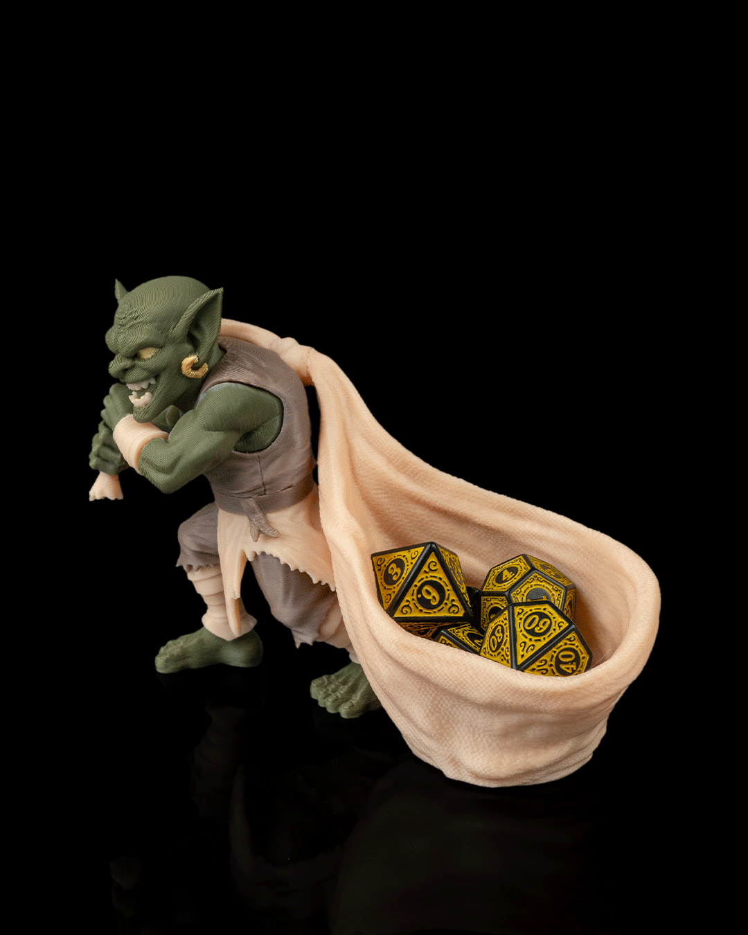 goblin dice holder – 3d printed rpg dice storage figurine | fantasy dice keeper for dungeons & dragons, pathfinder & ttrpgs