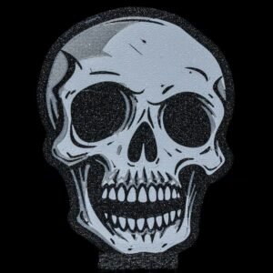 bold skull coasters – halloween drink coaster set of 6 | 3d printed gothic skull home décor | spooky table & party accessories