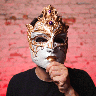 Gilded Elegance Mask Gold Silver Masquerade Mask With Purple Gems 