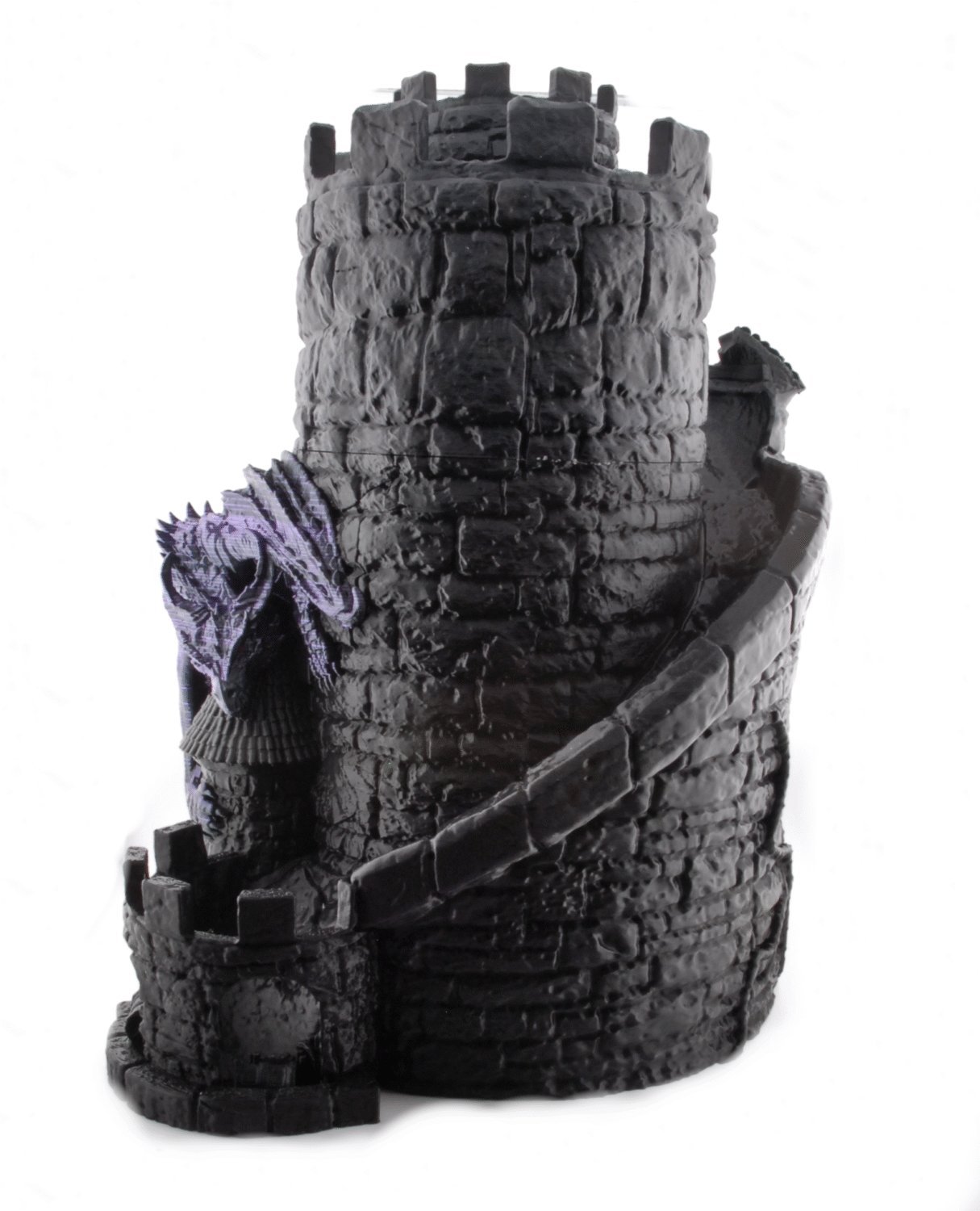 dragon’s keep dice tower & wine dispenser – 3d printed rpg dice roller & beverage holder | fantasy dragon tower for epic game nights